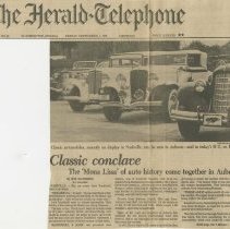 "Classic conclave" by Bob Zaltsberg, The Herald - Telephone, September 1, 1978