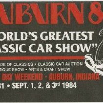 Welcome to Auburn '84 flyer