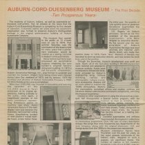 "The 2nd Annual Auburn in the Spring" Auburn-Cord-Duesenberg Museum newspap