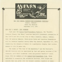"THE 28TH ANNUAL Auburn-Cord-Duesenberg FESTIVAL!" Auburn-Cord-Duesenberg Festival