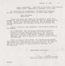 Minutes of Auburn Automotive Heritage. January 29, 1983 (5 pages)