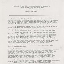 Minutes of Auburn Automotive Heritage. January 29, 1983 (5 pages)