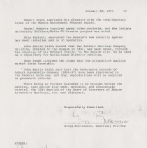 Minutes of Auburn Automotive Heritage. January 29, 1983 (5 pages)