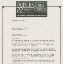 Letter to Dean Kruse from John Martin about the contract for 1983 - 84 - 85. February 16, 1983