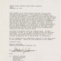 Letter to DeKalb County Central School District from Auburn-Cord-Duesenberg