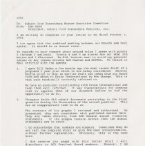 Letter to Auburn-Cord-Duesenberg Museum Executive Committee from Dan Reed about the usefulness of the combined meeting. October 1996
