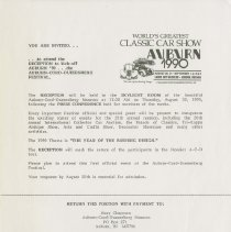 Binder 13 - 1923, You Are Invited To Attend The Reception To Auburn ‘90