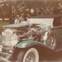 1930 Duesenberg J-453 convertible sedan owned by Bill Bocock at Eckhart Park, Auburn, Indiana