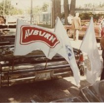 Lincoln with Auburn flags