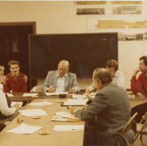 Festival 1983 Board Meeting different people in focus