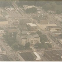 Aerial shot of downtown Auburn 1979