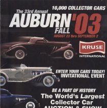 Box 5 - 1462, "auburn ‘03" Kruse International Entry Magazine, Page 1