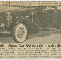 "Pays $90,000 - Highest Price Paid for a Car - " National Enquirer, November 26, 1972