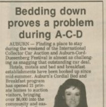 "Auburn remembers Gordon Buehrig today" by Lee Sauer, the Evening Star, Sep