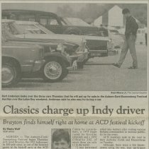 "Classics charge up Indy driver" by Marla Wolf, the Journal Gazette, September 1, 1995