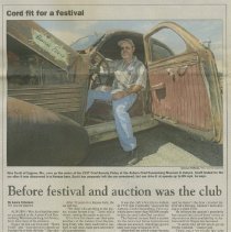 "Before festival and auction was the club" by Laura Emerson, the Journal Gazette, September 4, 1999