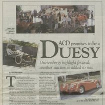 "ACD promises to be a Duesy" by Joyce McCartney, the Journal Gazette, Augus