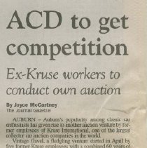 "ACD to get competition" by Joyce McCartney, the Journal Gazette, August 30