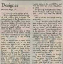 "Cobra designer honored by Kruse" by Joyce McCartney, the Journal Gazette, September 1, 2002