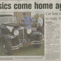 "Classics come home again" by Dave Kurtz, the Evening Star, August 29, 2003