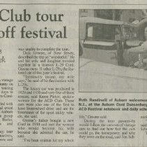 "ACD Club tour kicks off festival" by Amanda Iacone, the Journal Gazette, August 29, 2003