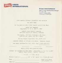 17th Annual Midwest Collector Car Auction and Swap meet, 1987 Registration form