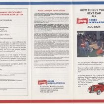 How to Buy your next car at Kruse International Auction flyer