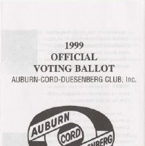 1999 Official voting ballot