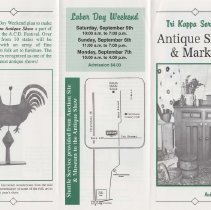 Tri Kappa Sorority Antique Show & market pamphlet