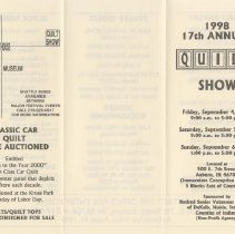 1998 17th Annual Quilt Show pamphlet