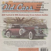 Box 7 - 2298, Old Cars, August 31, 2000, Page 1