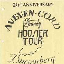 25th Anniversary Auburn-Cord-Duesenberg Hoosier Tour Poster