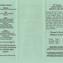 19th Annual Quilt Show pamphlet