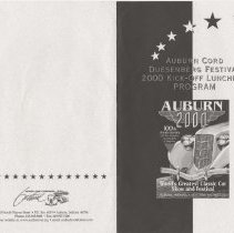 Auburn-Cord-Duesenberg Festival Kick - Off Luncheon Program, 2000
