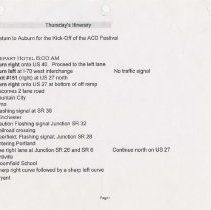 Box 7 - 2406, Thursday’s Itinerary Return To Auburn Directions And Map, Pag