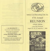 47th Annual Reunion flyer