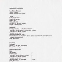 Suggestions for activities