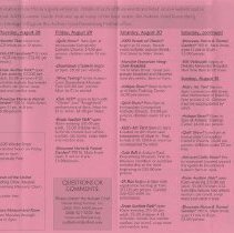 Auburn 2003 Schedule of Events flyer