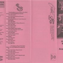 Auburn 2003 Schedule of Events flyer