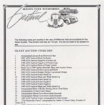 Silent Auction 2003