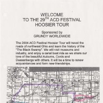 Welcome to the 29th ACD Festival Hoosier Tour