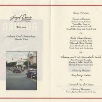 Joseph Decuis welcomes Hoosier Tour 2005 menu