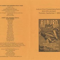 Auburn-Cord-Duesenberg Festival Kick - Off Luncheon flyer