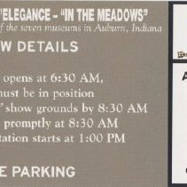 Auburn 2005 VIP Pass for Sunday