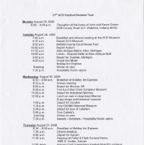 31st ACD Festival Hoosier Tour