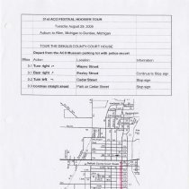 31st ACD Festival Hoosier Tour Tuesday August 29 - Auburn to Allen, MI to Dundee, MI, maps and directions