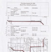 Thursday August 28 - Black Pine, Kickoff Luncheon, directions and maps