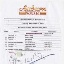 Box 7 - 2730, Tuesday September 1 - Auburn To Butler And Van Wert Direction