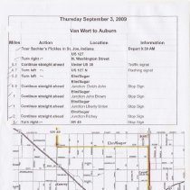 Box 7 - 2732, Thursday September 3 - Van Wert To Auburn Directions And Maps