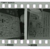 Filmstrip of dials and gauges in an airplane cockpit